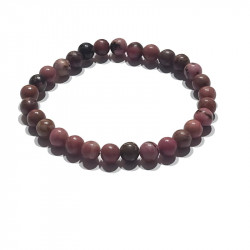 Bracelet Rhodonite Ligne Noire