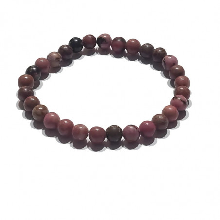 Bracelet Rhodonite Ligne Noire