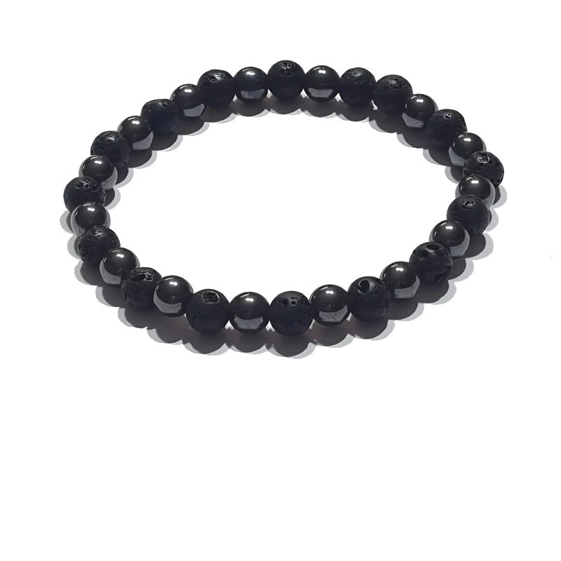 Bracelets en Hématites et Pierres de Lave