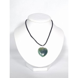 Pendentif Cœur Agate Mousse
