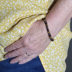 Bracelet  Protections Œil de tigre , Hématite , Obsidienne Noire