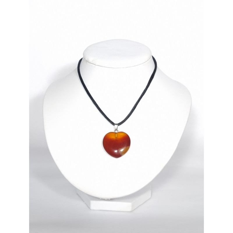 Pendentif Cœur Cornaline Pendentif Cœur Cornaline