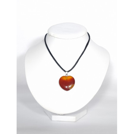 Pendentif Cœur Cornaline