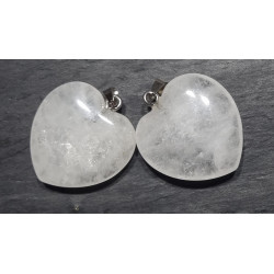 Pendentif Cœur Cristal de Roche