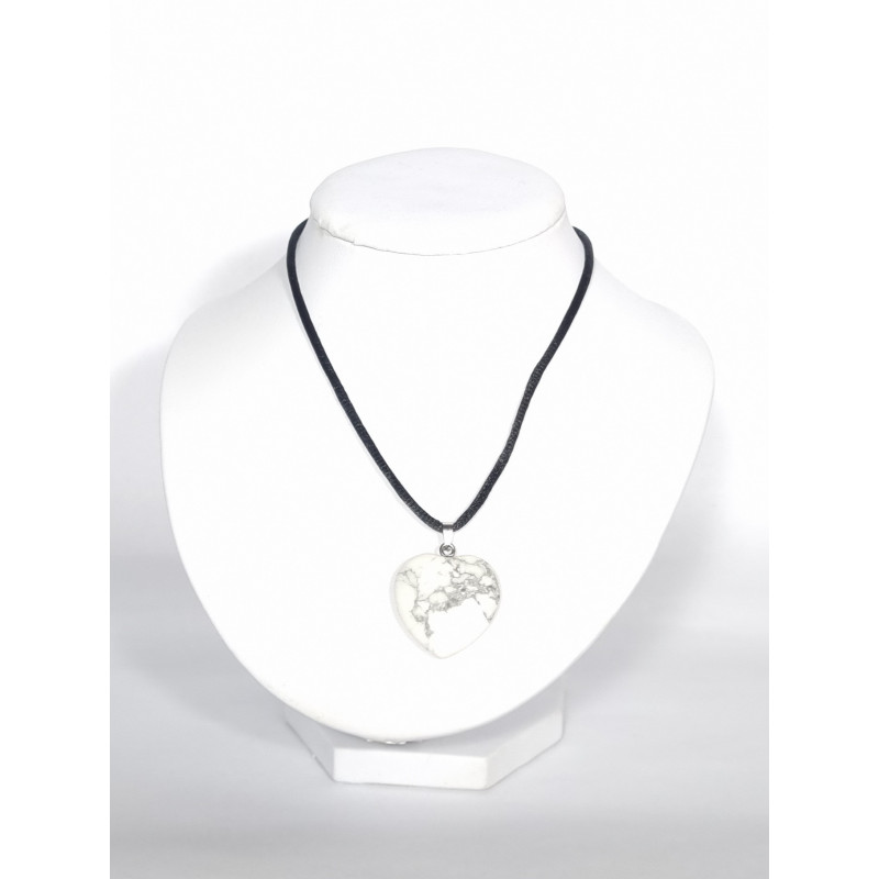 Pendentif Coeur Howlite Pendentif Coeur Howlite