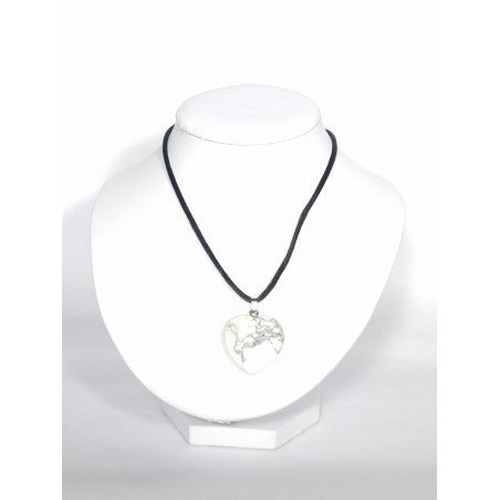 Pendentif Coeur Howlite