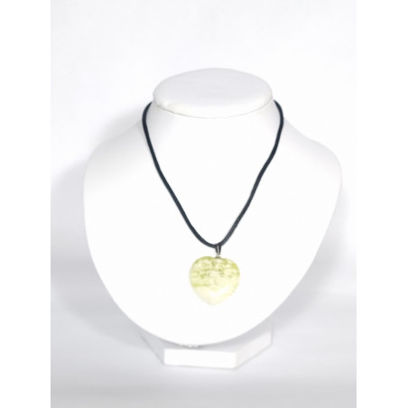 Pendentif Coeur Jade Verte