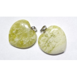 Pendentif Coeur Jade Verte