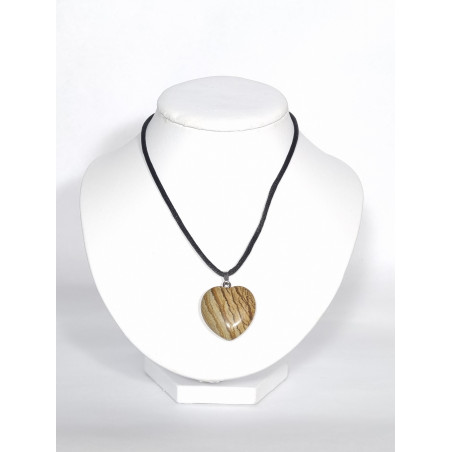 Pendentif Coeur Jaspe Paysage