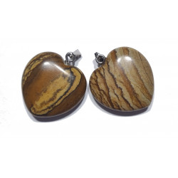 Pendentif Coeur Jaspe Paysage
