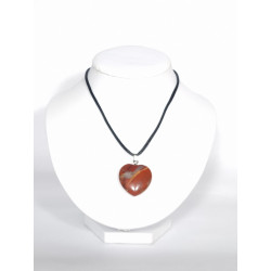 Pendentif Coeur Jaspe Rouge