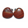 Pendentif Coeur Jaspe Rouge
