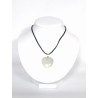 Pendentif Coeur Labradorite Blanche