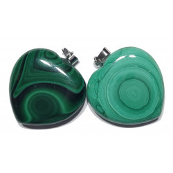 Pendentif Coeur Malachite