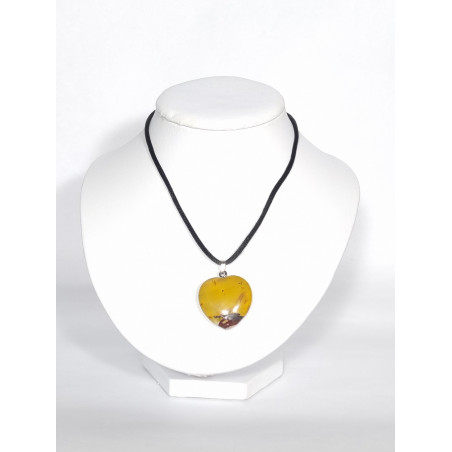 Pendentif Coeur Jaspe Mokaïte