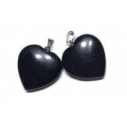 Pendentif Coeur Obsidienne Noire