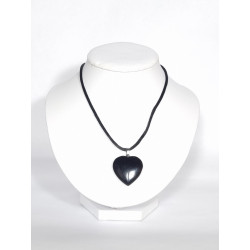 Pendentif Coeur Obsidienne Noire