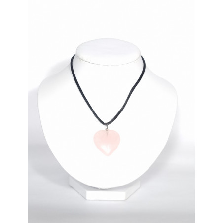 Pendentif Coeur Quartz Rose