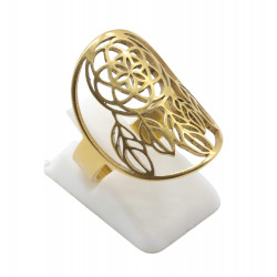 Bague Inox plaquée Or Attrape-rêves
