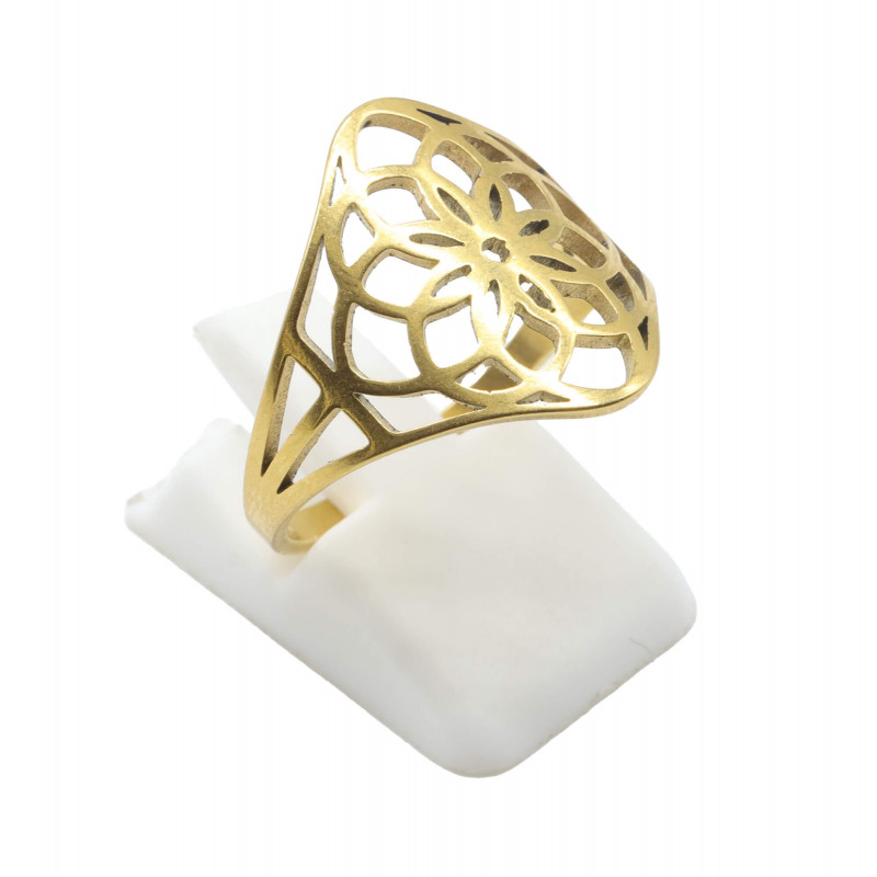 Bague Inox plaquée Or Lotus Bague Inox plaquée Or Lotus