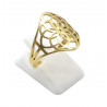 Bague Inox plaquée Or Lotus
