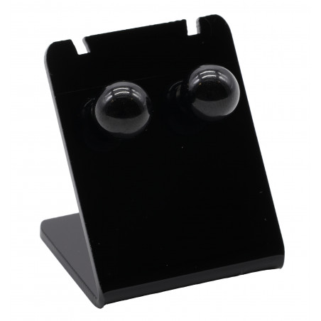 Boucle d'oreille perle de tourmaline noire