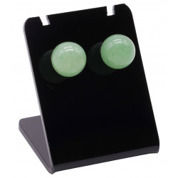 Boucle d'oreille perle d'aventurine verte