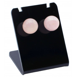 Boucle d'oreille perle de quartz rose