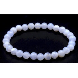 Bracelet Calcédoine Bleue